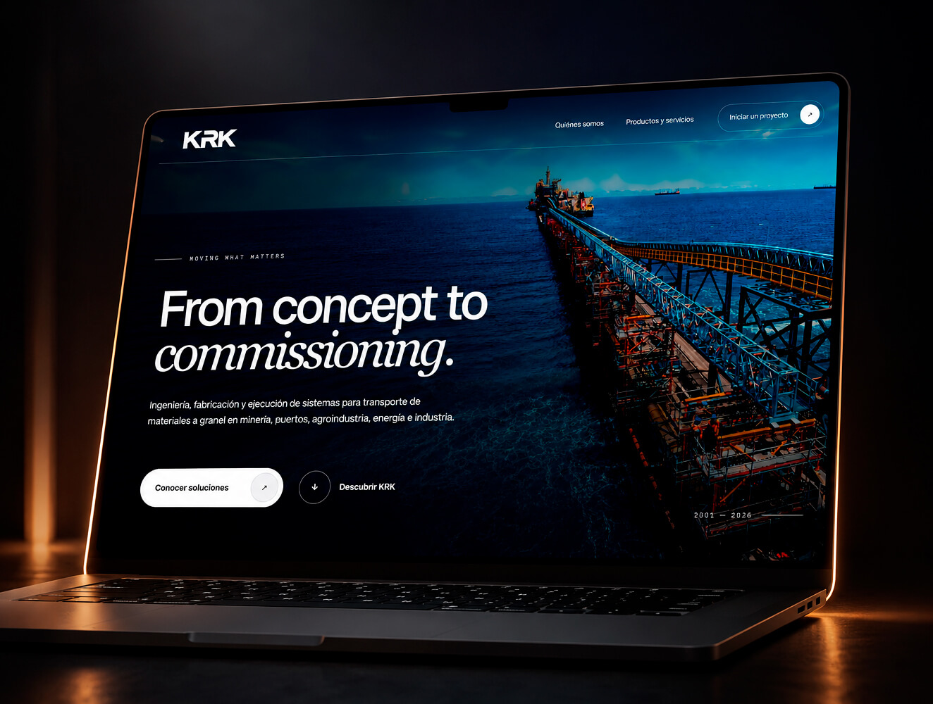Sitio web industrial para KRK