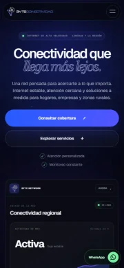 Vista móvil de Byte Conectividad