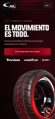 Vista móvil de CYL Neumáticos