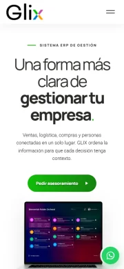 Vista móvil de GLIX ERP