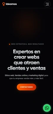 Vista móvil de Ideamos Argentina