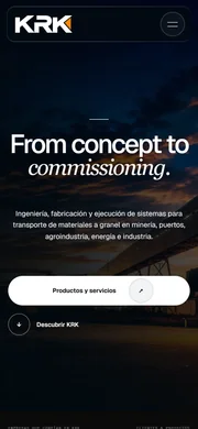 Vista móvil de KRK Latinoamericana