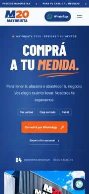 Vista móvil de Mayorista 2020