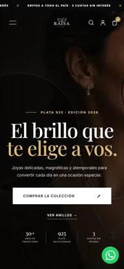 Vista móvil de Raisa Joyas