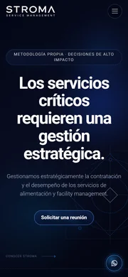 Vista móvil de Stroma Services