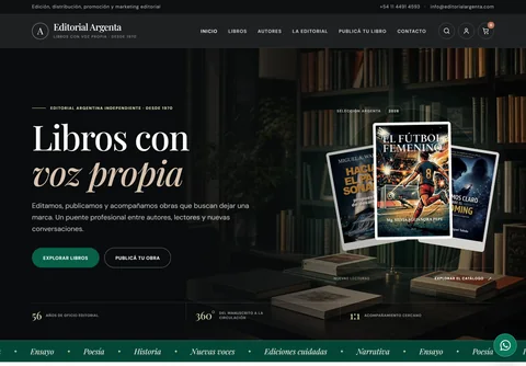 Vista de escritorio de Editorial Argenta