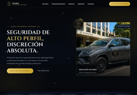 Vista de escritorio de GAMA Seguridad