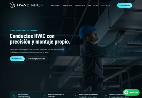 Vista de escritorio de HVAC PROF