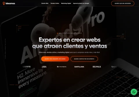 Vista de escritorio de Ideamos Argentina