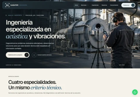 Vista de escritorio de SABATER Ingeniería